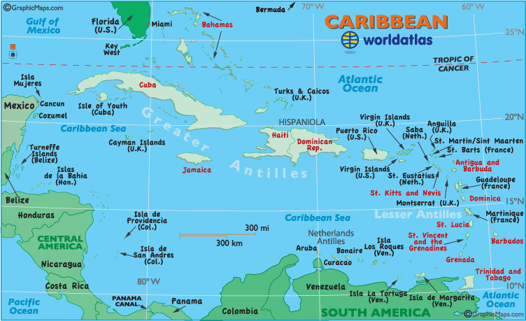 caraibes mer carte porto rico